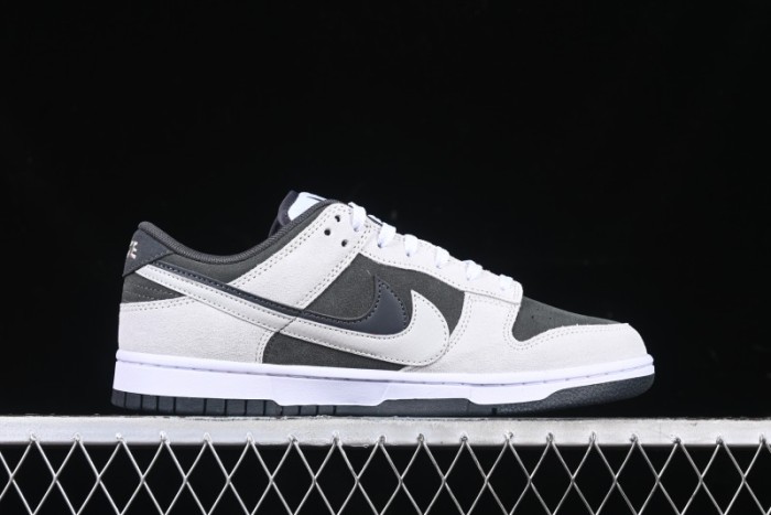 Nike Dunk Low 85 Double Swoosh Series White Grey Panda SB Low Top Casual Skate Shoes - HV1800-101