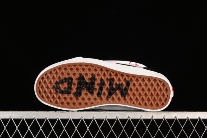 Vans Classics Knu Skool Retro Sneakers with Embroidered Graffiti Design and Thick Tongue - VN000CS00ZB 1