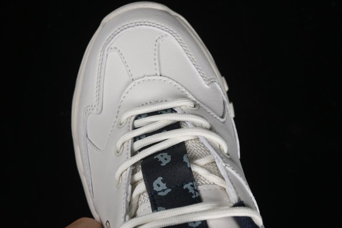 New York Yankees MLB Bigball Chunky Denim Monogram Platform Sneakers - 3ASHBDM4N43NYS