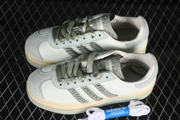 Adidas Originals Gazelle Bold JR8373 Collaboration Low-Top Sneakers with Thick Sole for Slip Resistance and Durability - JR8373