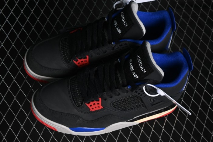 Nike Air Jordan 4 Retro Sneakers in Black, Blue and Neutral Grey - FV5029-003