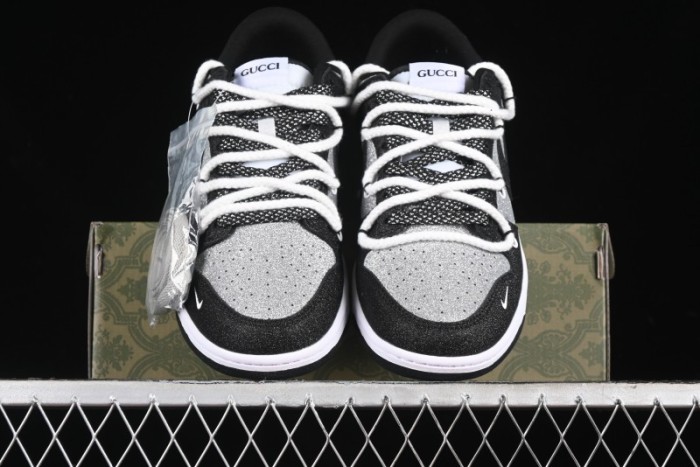Nike SB Dunk Low Gucci Collaboration - Black Star Hook Anniversary High-End Custom Low-Top Casual Skate Shoes - SJ2068-268
