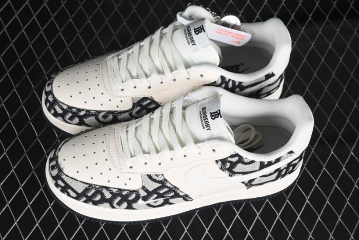 Nike Air Force 1 '07 Low Dior Collaboration Black Pattern Low-Top Casual Sneakers - DF0188-028