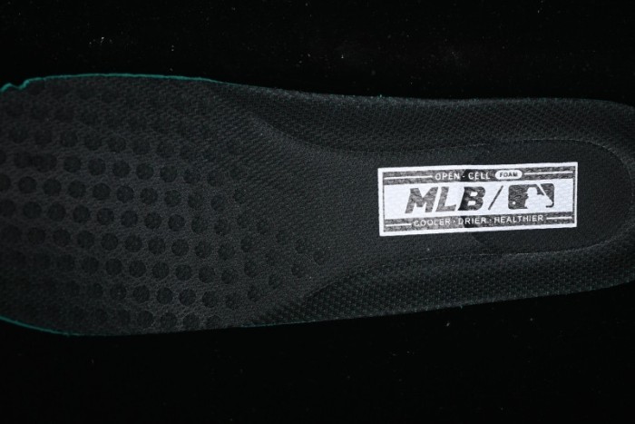 NY Yankees Black Leather Sneakers with Bold Blue Logo