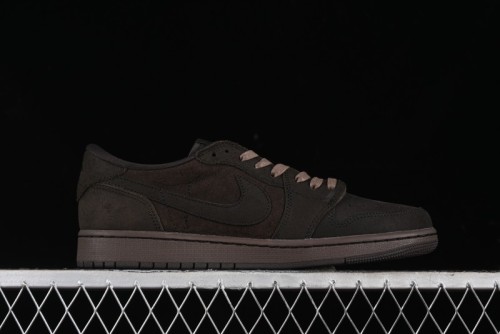 Nike Travis Scott x Air Jordan 1 Low OG AJ1 Reverse Swoosh Sneakers - DM7866-202