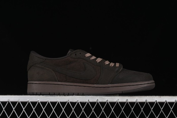 Nike Travis Scott x Air Jordan 1 Low OG AJ1 Reverse Swoosh Sneakers - DM7866-202