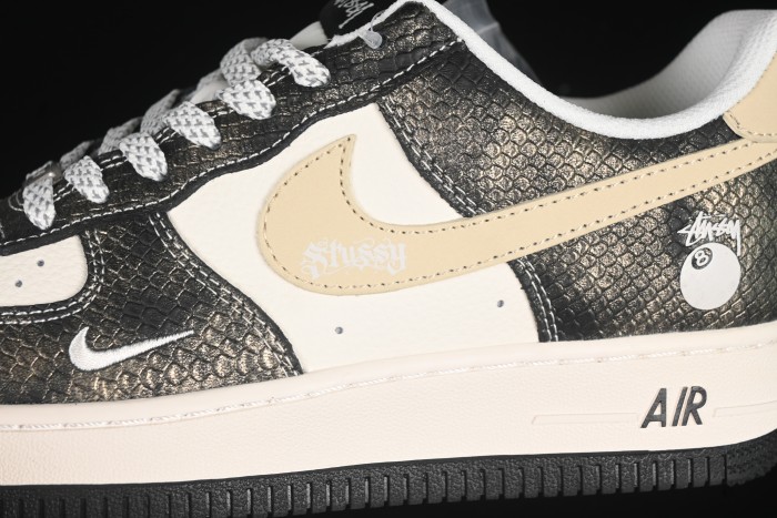 Nike Air Force 1 '07 Low Stussy Collaboration Gradient Snake Print Casual Sneakers - XS1958-556