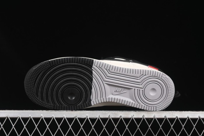 Nike Air Force 1 '07 Low Supreme Collaboration Dual-Tone Grey Black Drawstring Casual Sneakers - DM6868-069