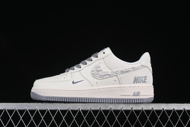 Nike Air Force 1 '07 Low Casual Sneakers in Light Grey with Mini Swoosh - HH7518-048