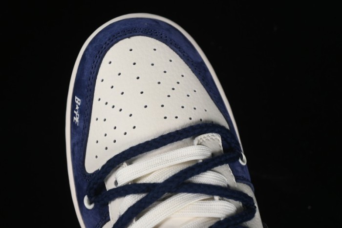 Nike SB Dunk Low BAPE Collaboration - Strap Multi-Color Grey Swoosh Anniversary Custom Low-Top Casual Sneakers - SJ2068-278