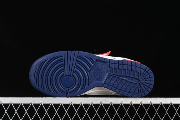 Nike SB Dunk Low Supreme Collaboration - Off White Navy Swoosh Anniversary Custom Low-Top Casual Skate Shoes - DJ2024-013