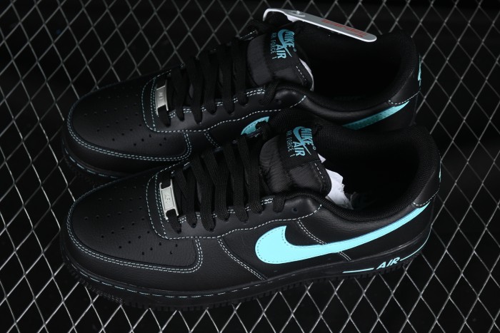 Nike Air Force 1 Low  Tiffany Blue  – Black & Aqua Classic