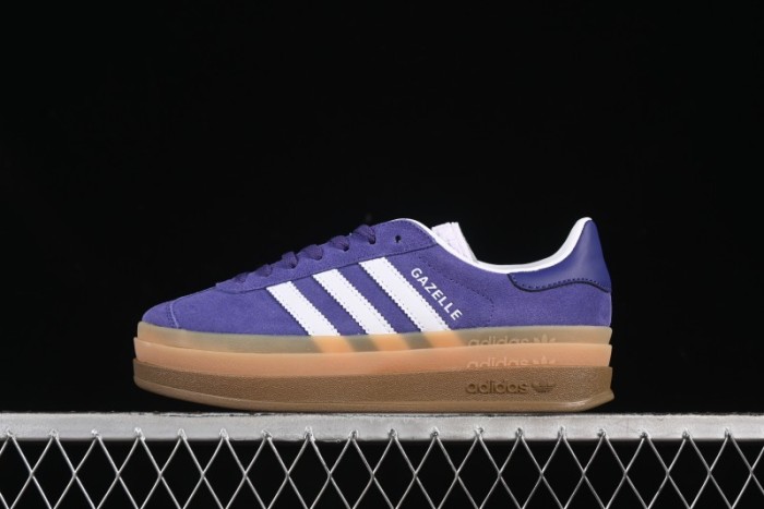Adidas Originals Gazelle Bold IE0419 Low-Top Sneakers with Thick Sole for Casual Wear, Slip-Resistant and Durable