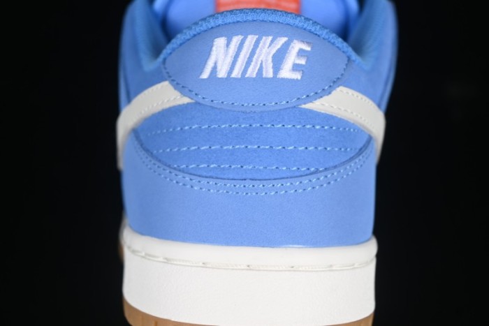 Nike SB Dunk Low Pro ISO Skateboarding Shoes in University Blue with White Swoosh - FJ1674-401