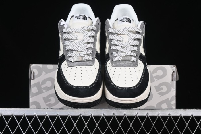 Nike Air Force 1'07 Low The North Face Collaboration Black Beige Grey Casual Sneakers - XZ6188-976