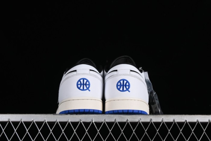 Nike Air Jordan 1 Low  Quai 54  Casual Sneakers in White Black Blue - HQ0764-001 1