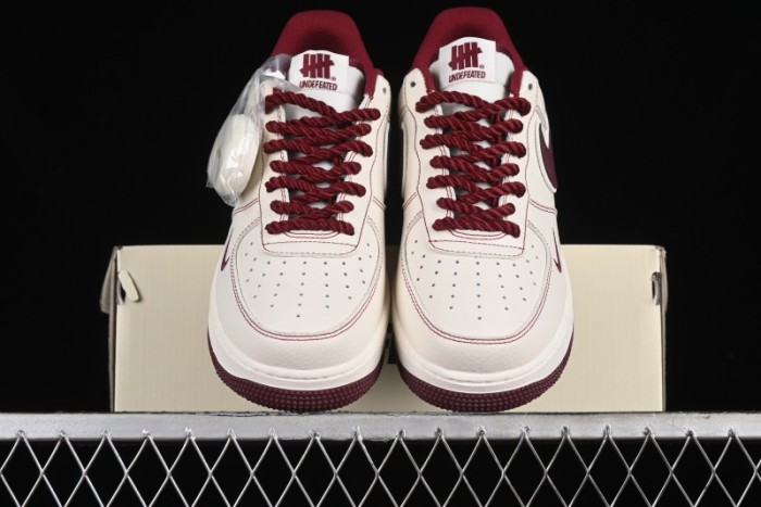 Nike Undefeated Air Force 1'07 Low Casual Sneakers with Custom Leather and Reflective Details - UT2023-206
