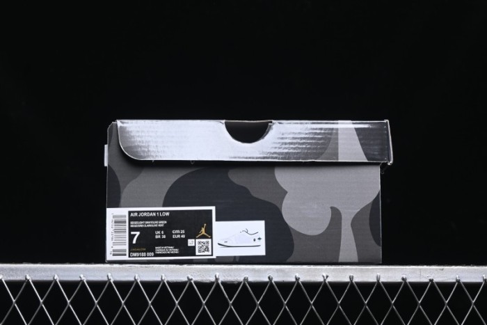 Nike Air Jordan 1 Low AJ1 Bape Collaboration - Full Pig Eight Green Grey Retro Basketball Shoes - DM9188-009