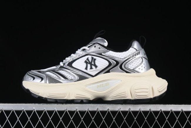 New York Yankees MLB Winner Chunky Height Increasing Thick Sole Running Shoes - 3ASHWD15N50IVS