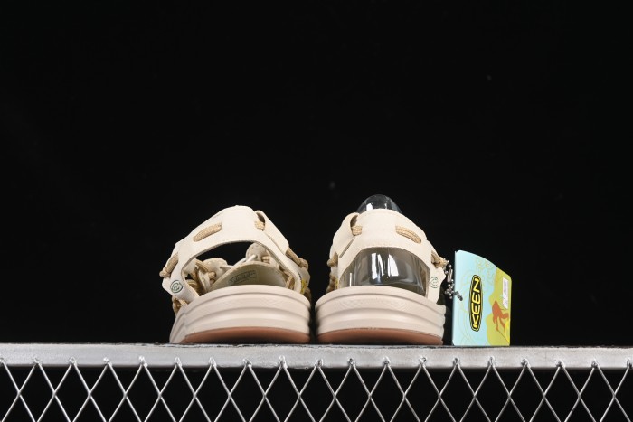 Keen Uneek Flat-M Woven Elastic Strap Casual Outdoor Water Sandals for Hiking and Wading - 1025169 MIMOSA