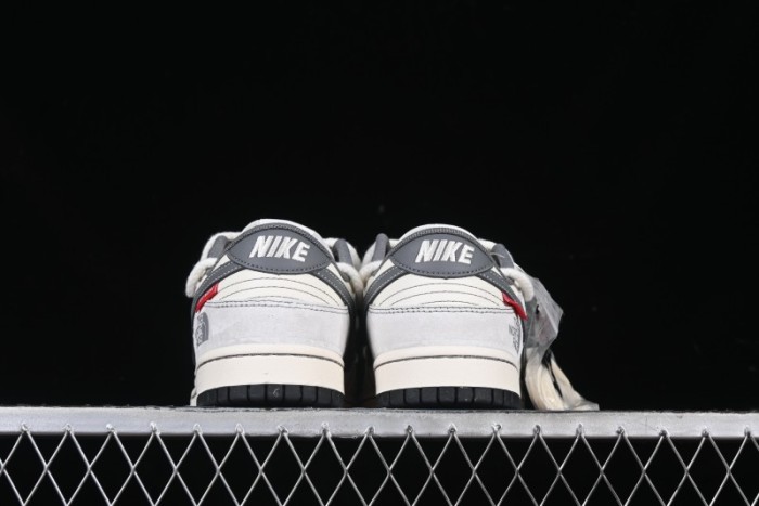 Nike SB Dunk Low The North Face x Supreme Collaboration Light Gray Hook Anniversary Custom Low-Top Casual Skate Shoes - YX5066-230