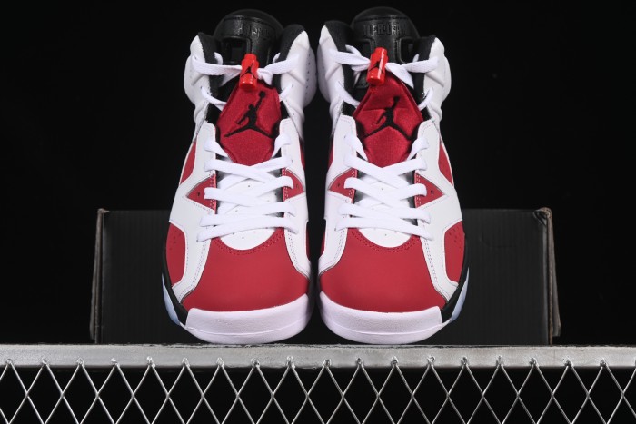 Nike Air Jordan 6 Retro High Basketball Shoes in Carmine White Red - CT8529-106