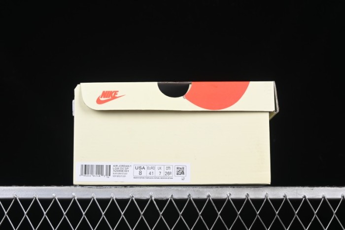 Nike Travis Scott x Fragment Design x Air Jordan 1 Low OG SP AJ1 Retro Sneakers in Summer Cicada Grey - XZ6898-001