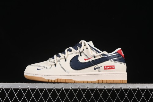 Nike SB Dunk Low Sup Collaboration Strap Blue Swoosh Anniversary Custom Low-Top Casual Skate Shoes - FC1688-217