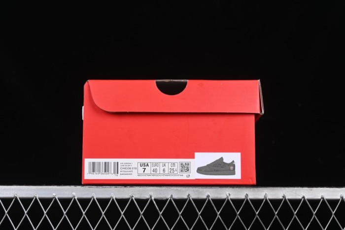 Nike Travis Scott x Fragment Design x Air Jordan 1 Low OG SP AJ1 Year of the Snake Limited Black Snake Web Low Top Casual Sneakers - CH6336-018