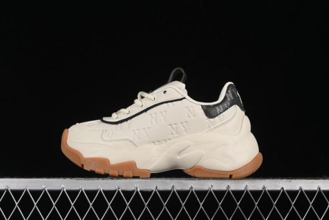 New York Yankees MLB Bigball Chunky Embo Monogram Thick Sole Sandals - 3ASHBEM4N50IVS