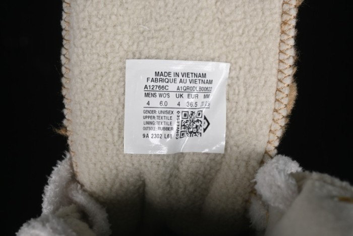 Converse Zoo Happy Pets Series High-Top Plush Lined Casual Sneakers for Autumn Winter - A12766C