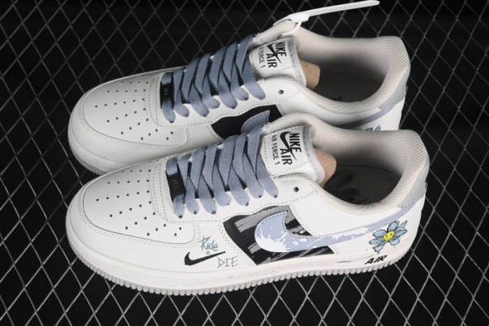 Nike Air Force 1'07 Low  Little Blue Flower  Casual Sneakers - FB1893-888