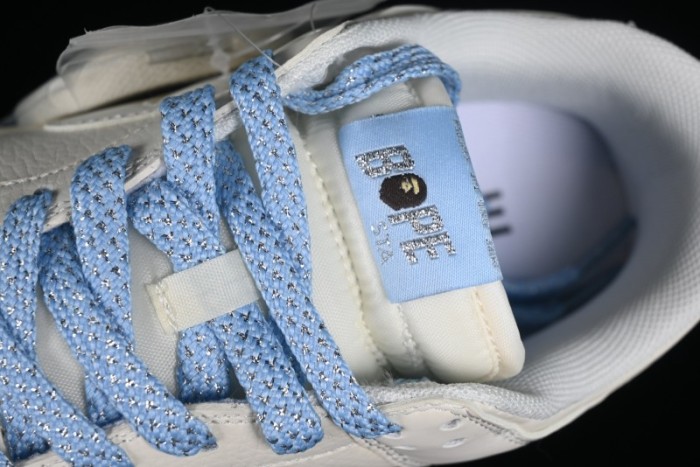 Nike SB Dunk Low BAPE Collaboration - Off-White Mini Blue Swoosh Anniversary High-End Custom Low-Top Casual Sneakers - XD6188-027 1