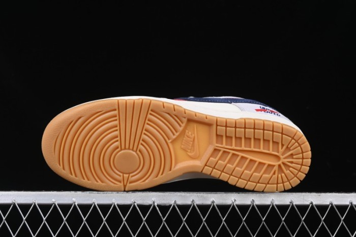 Nike SB Dunk Low UN Collaboration Anniversary Edition Custom Lifestyle Sneakers with Black Swoosh and Gum Sole - DM6868-032