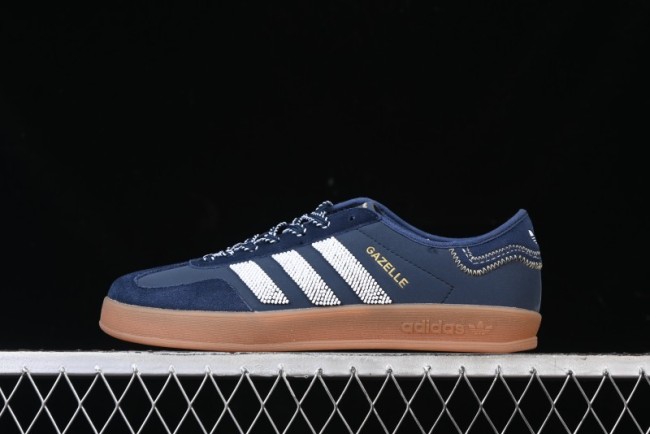 Adidas Clot x Originals Gazelle Indoor Retro Casual Slip-Resistant Wear-Resistant Low-Top Sneakers - IH3725