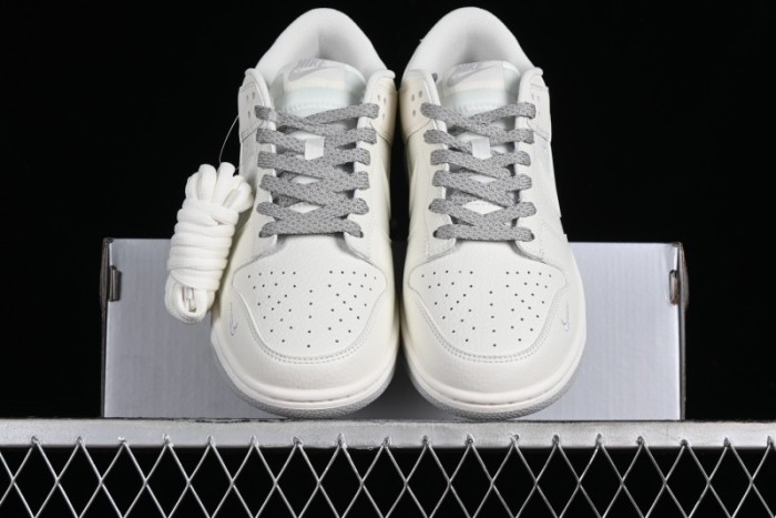 Nike SB Dunk Low Collaboration Three Swooshes Beige Black Low-Top Casual Skateboarding Shoes - NK5639-325 1