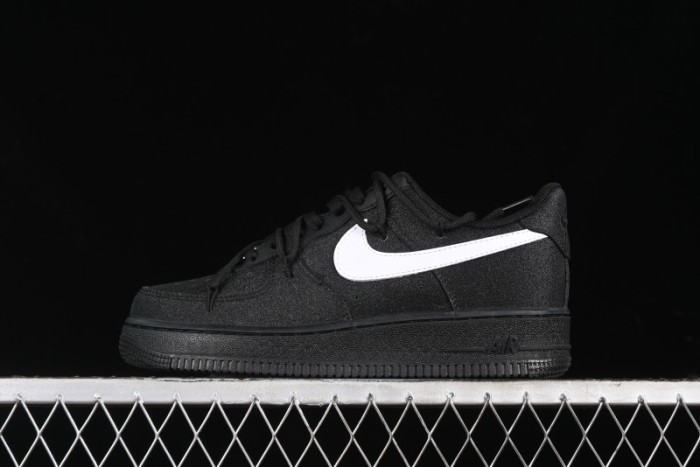 Nike Air Force 1 '07 Low White Black Starry Full Diamond Lace-Up Low-Top Casual Sneakers - ZH0316-032