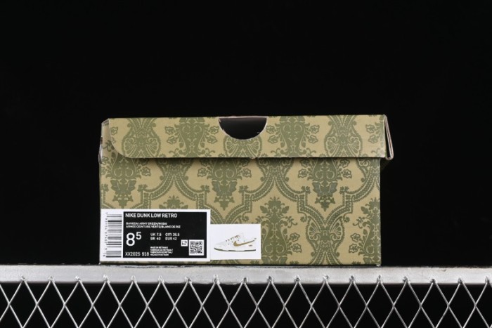 Nike SB Dunk Low Gucci Collaboration - Beige Green Floral Anniversary High-End Custom Low-Top Casual Skate Shoes - XX2025-918