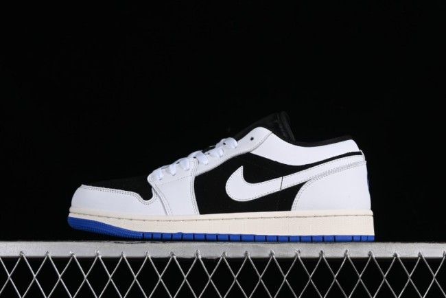 Nike Air Jordan 1 Low  Quai 54  Casual Sneakers in White Black Blue - HQ0764-001 1