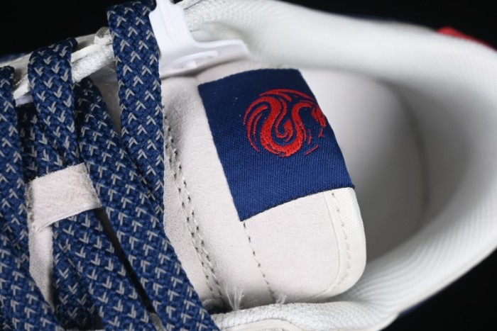 Nike SB Dunk Low Supreme Collaboration - Off-White 3D Navy Swoosh Anniversary Custom Low-Top Casual Sneakers - FC1688-204