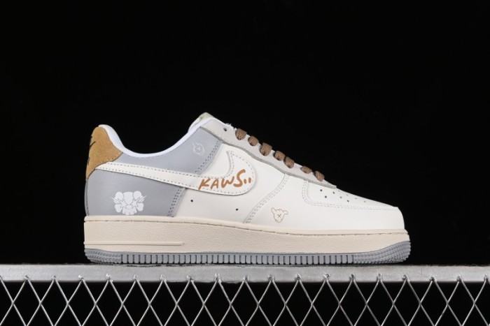 Nike Air Force 1 '07 Low x Kaws Casual Sneakers with Full-Length Air Cushion - CW2288-207 1