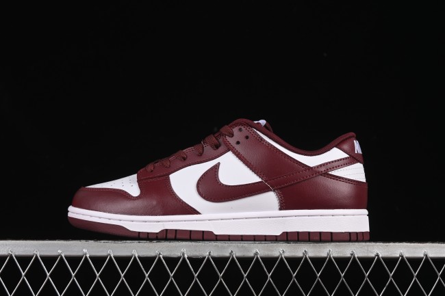 Nike SB Dunk Low Bordeaux Red Low-Top Casual Skate Shoes - DV0833-115