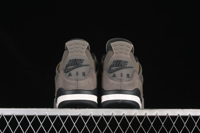 Nike Air Jordan 4 Retro Sneakers in Cave Stone Brown Suede with Black Mesh - FV5029-200