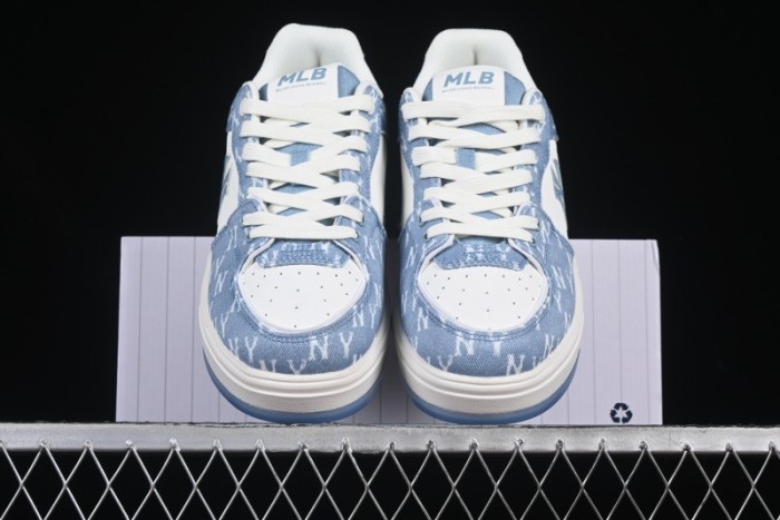 New York Yankees Chunky Liner Mid Denim Monogram Sandals with Thick Sole - 3ASXS015N50BLS