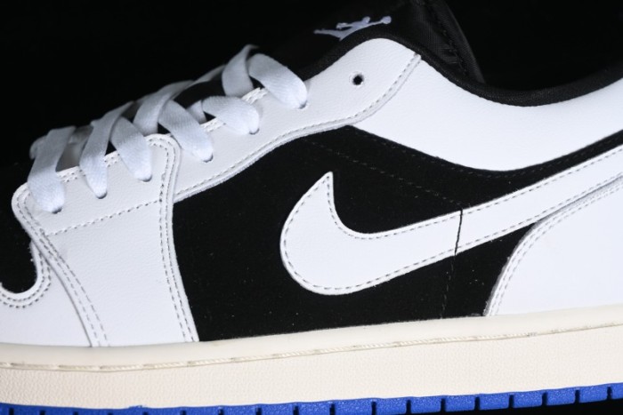 Nike Air Jordan 1 Low  Quai 54  Casual Sneakers in White Black Blue - HQ0764-001 1