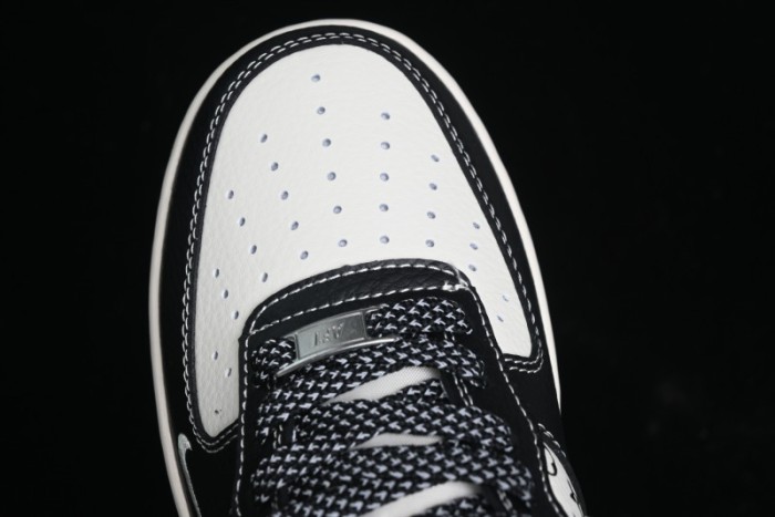 Nike Air Force 1 '07 Low Stussy Collaboration - Beige Black Pattern Red Outsole Low Top Casual Sneakers - XZ6188-339