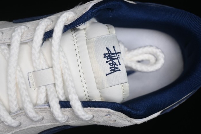 Nike SB Dunk Low Supreme x Stussy Triple Collaboration - Off White Navy Swoosh Anniversary High-End Custom Low-Top Casual Skate Shoes - SJ2068-271