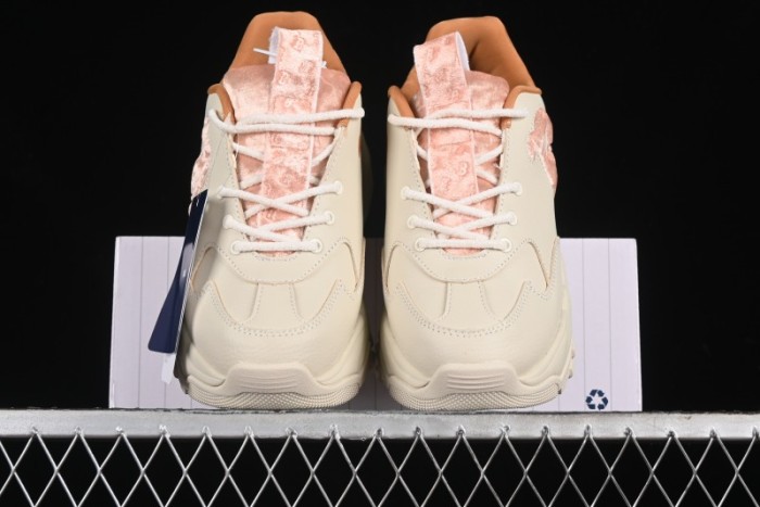 New York Yankees MLB Bigball Chunky Window Velvet Monogram Thick Sole Casual Running Shoes - 3ASHWVM4643BRS