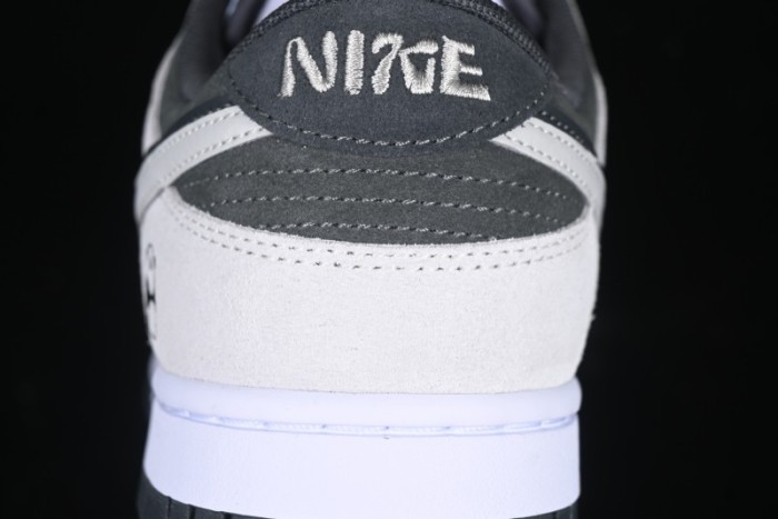 Nike Dunk Low 85 Double Swoosh Series White Grey Panda SB Low Top Casual Skate Shoes - HV1800-101