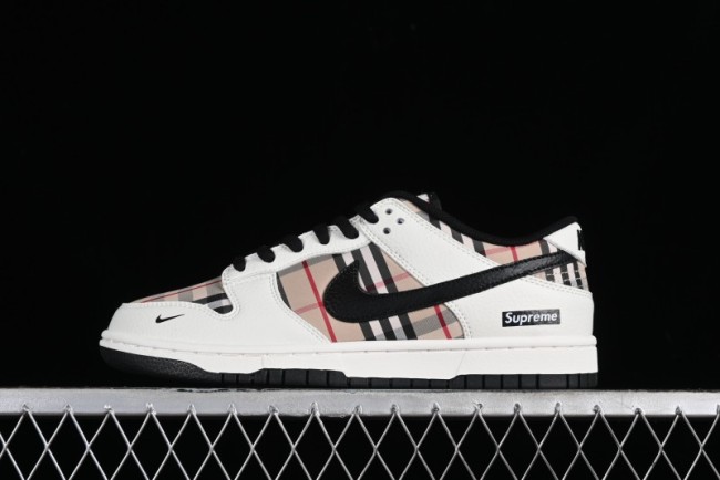 Nike Supreme SB Dunk Low Plaid Colorway Low-Top Casual Skateboarding Shoes - SP1098-051 1